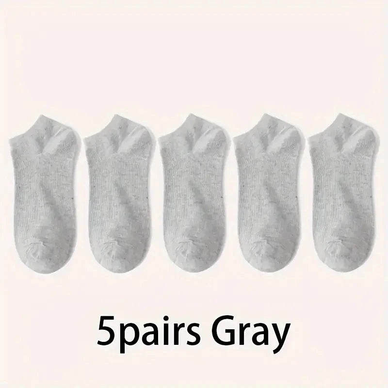 5/10-Pack Unisex Comfort-Fit Ankle Socks For All, Breathable & Lightweight - Ideal For Sports & Daily Wear Beauty World Shop