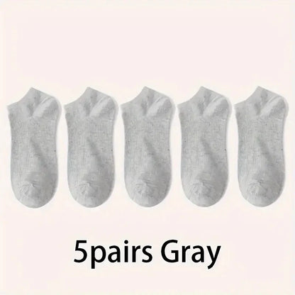 5/10-Pack Unisex Comfort-Fit Ankle Socks For All, Breathable & Lightweight - Ideal For Sports & Daily Wear Beauty World Shop
