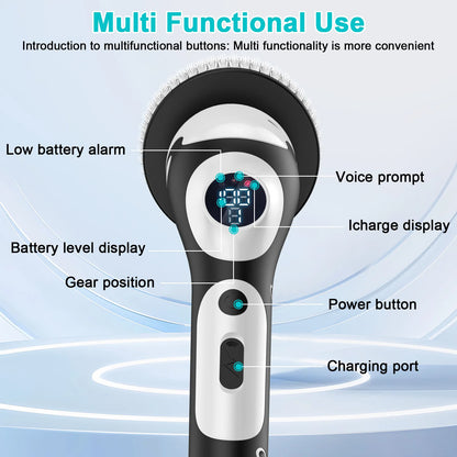 HOMEFISH Multifunctional Electric Cleaning Brush Voice Rechargeable Smart Rotary Cleaning Brush Kitchen Cleaning Brush Beauty World Shop