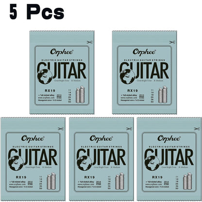 Orphee 1/5/10 Pcs Electric Guitar Strings Set RX Series Hexagonal Carbon Steel 6 String for Electric Guitar Accessories&Parts Beauty World Shop