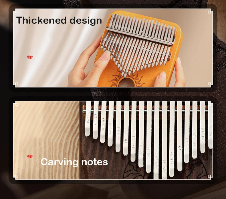 Hluru Kalimba 17 21 Key Kalimba Finger Piano Solid Maple Wood Kalimba Thumb Piano Keyboard Musical Instrument Mbira for Beginner Beauty World Shop