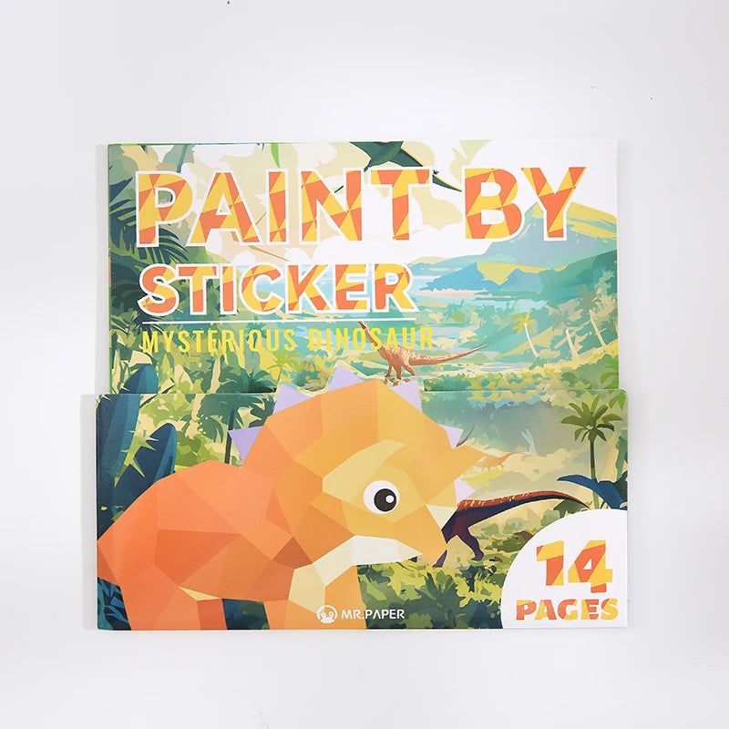 Mr Paper 12pcs/bag Sticker Book Students' Handmade 3D Geometric Collage DIY Stickers Early Educational Stickers For Journal Beauty World Shop