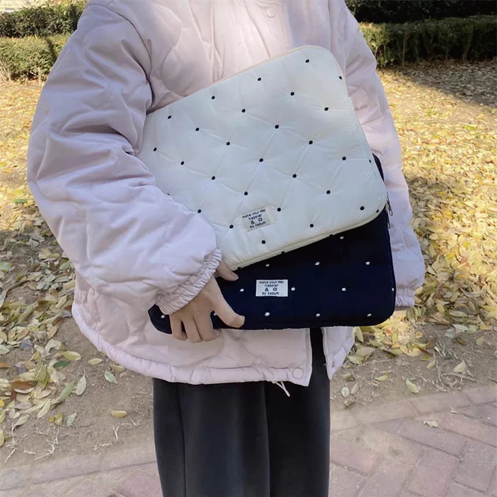 Laptop bag for macbook air 13 case 13-14 Inch puffy notebook pouch 15-16Inch Cute laptop sleeve 9-11 Inch Tablet Sleeve girl bag Beauty World Shop