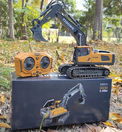 4WD Remote Control Excavator 4x4 Alloy Dump Truck Bulldozer Radio Model RC Car Construction Vehicle Toy Children Kids Gifts Beauty World Shop