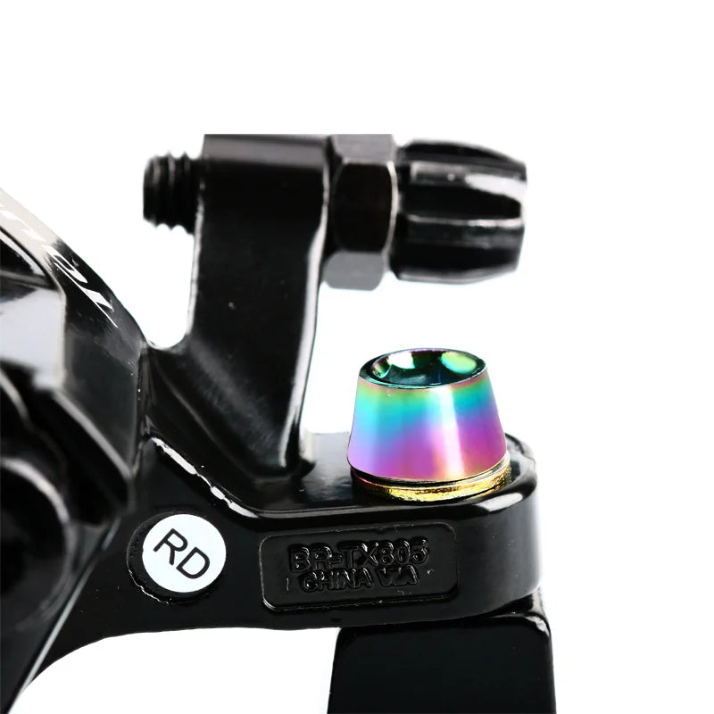 6 Pcs Bicycle Disc Brake Caliper Bolt Clamp Fixed Screws M6*18MM Titanium-plated Colorful Stainless Steel For MTB Mountain Bike Beauty World Shop