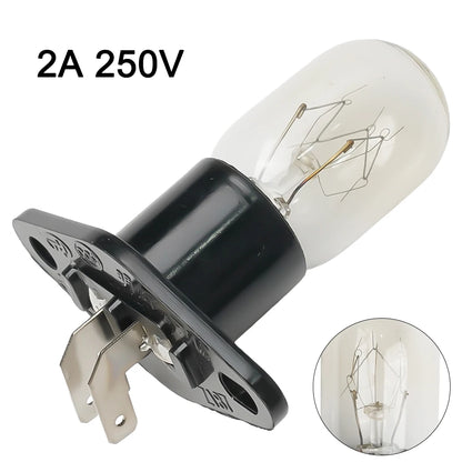 2A 250V 20W Microwave Oven Bulb Refrigerator Lighting Bulb Base Design With Holder Replacement Universal Beauty World Shop