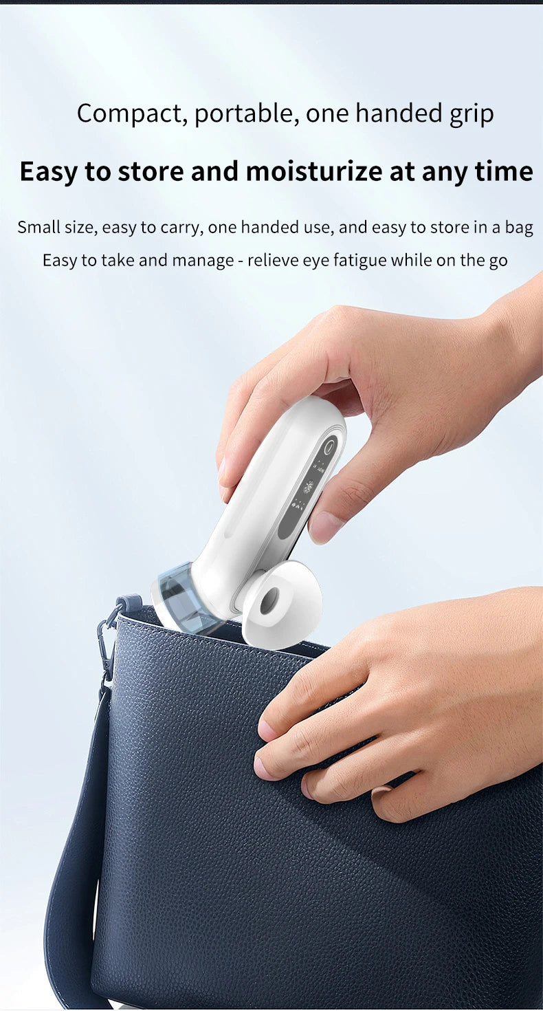Electric Eye Massager with Nano Steam Hot Compress  and Moisturizing Spray Eye Massage Device for Eye Fatigue Relief and Care Beauty World Shop