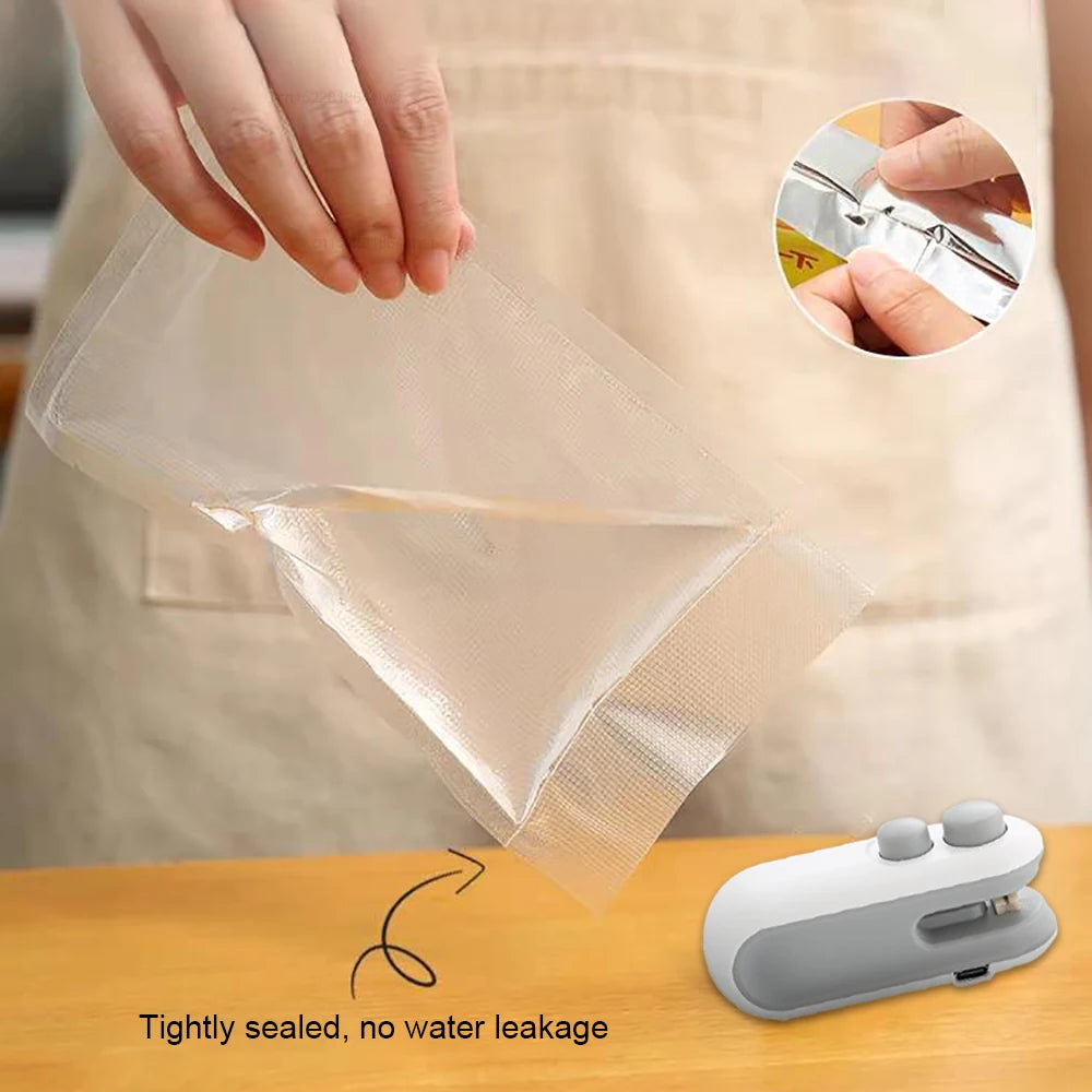 Mini Heat Bag Sealing Machine Package Sealer Bags Plastic Food Sealer Clip Bag Handheld Sealer Food Packaging Heat Sealer Beauty World Shop