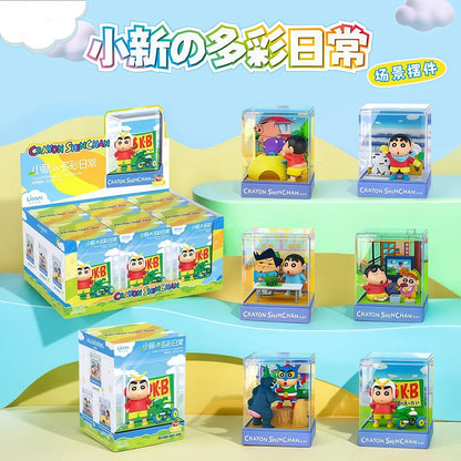 Crayon Shin-Chan Action Kamen‌ Kazama Tōru Bochan Anime Figure Model Doll Colorful Daily Iife Micro Scene Blind Box Toys Gifts Beauty World Shop