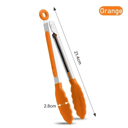 7 Inch Food Tongs Creative Non-slip BBQ Grilling Tongs Salad Bread Cooking Clip Clamp Serving Utensils Tongs Kitchen Accessories Beauty Trend Shop