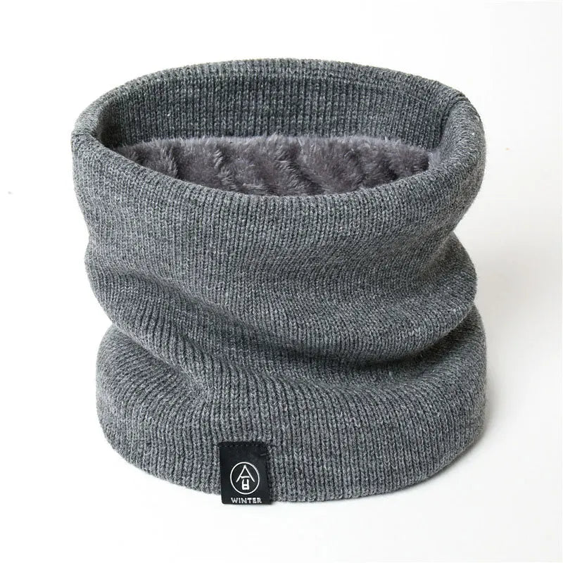 Winter Knitted Scarf Warm Cashmere Like Unisex Neck Warmer for Women Men Solid Color Snood Ring Scarf Fashion Thick Scarf Beauty Fashion