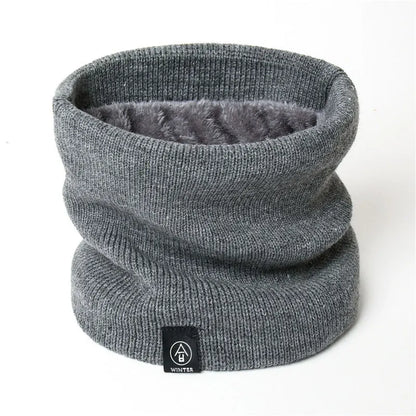 Winter Knitted Scarf Warm Cashmere Like Unisex Neck Warmer for Women Men Solid Color Snood Ring Scarf Fashion Thick Scarf Beauty Fashion