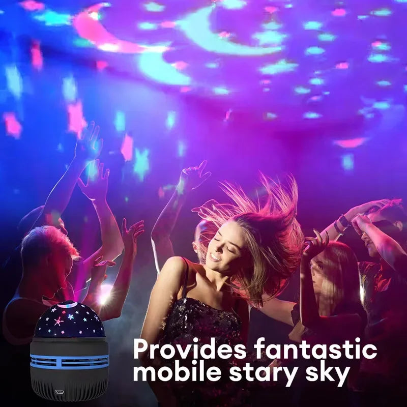 LED Starry Sky Night Lights USB Projector Lamp Magic Ball Moon Star Christmas Lights Home Room Atmosphere Decorations Beauty World Shop