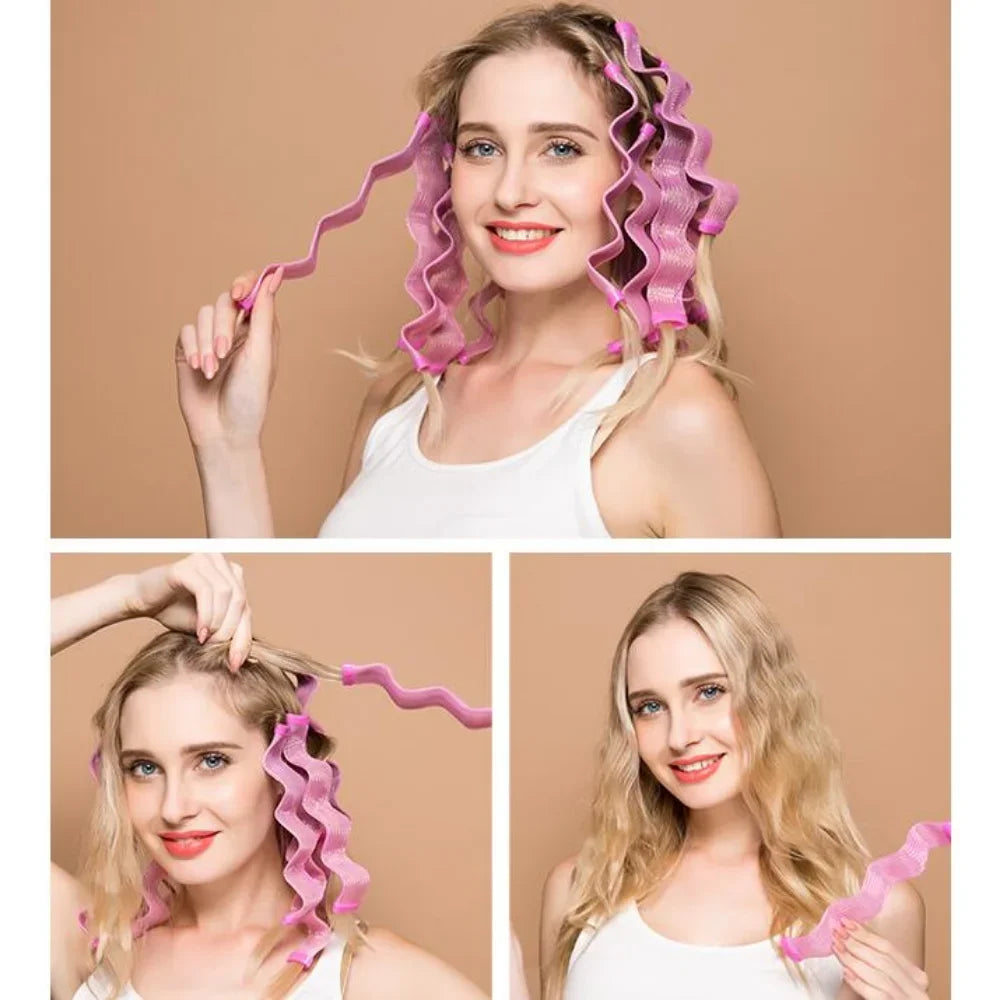 12pcs Heatless Hair Curler No Heat Hair Rollers Soft Curls Curling Rod Roller Sticks Perm Rods Wave Formers Hair Styling Tools Beauty World Shop