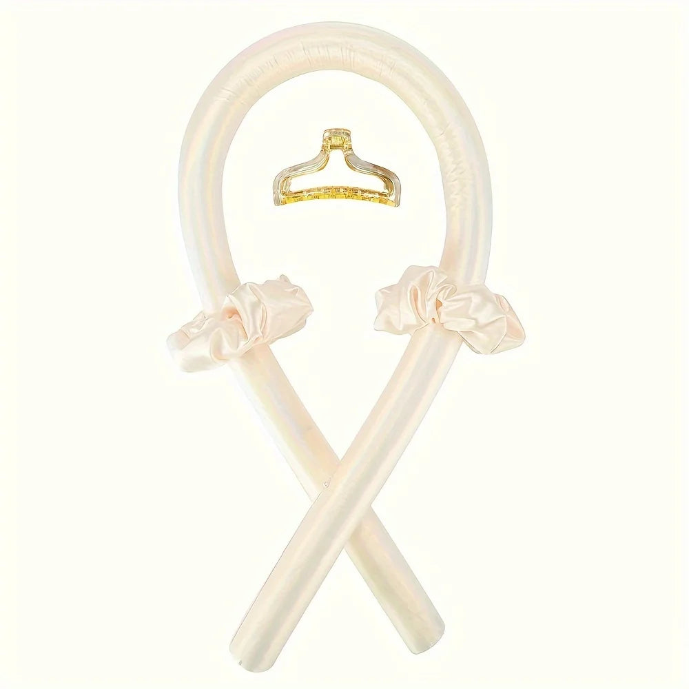 4pcs in 1 Sponge Hair Curlers with 1 Clips & 2 Scrunchies - Soft Curling Rods for Long/Short Hair, DIY Styling Tools Beauty Fashion
