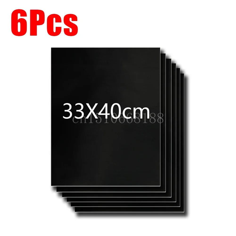1-6Pcs BBQ Grill Mat Non-stick Mat Heat Resistant Grill Mat Outdoor Baking Reusable Barbecue Party Mat 40x50cm 33x40cm Beauty World Shop