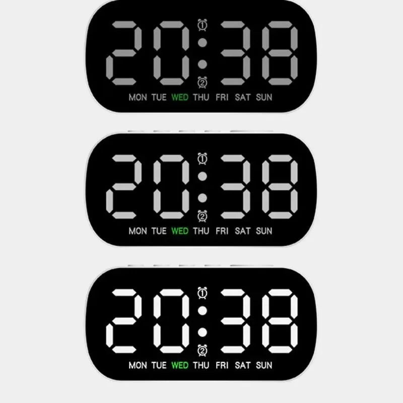 Digital Alarm Clock USB Powered Temperature Date Week Dual Alarm Night Mode Snooze Clock 5 Levels of Brightness 12/24H LED Clock Beauty World Shop