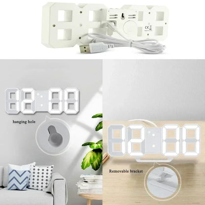 Digital Wall Clock Desk Watches Electronic Alarm Modern Home Decoration for Bedroom Decor Interior Led Table Clocks Living Room Beauty World Shop