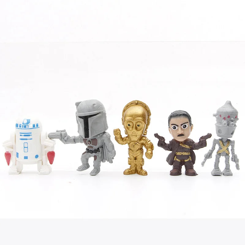 14pcs/set Darth Vader The Manda lorian DIN DJARIN Baby Yoda Skywalker R2-D2 C-3PO BB-8 Action Figure Movie Cartoon PVC Model Beauty World Shop