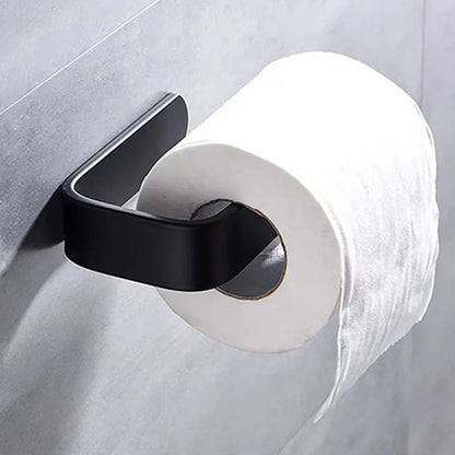 Bathroom Towel Holder White Without Drilling Bathroom Black Towel Rack Self-Adhesive Bathroom Towel Rack Towel  hand-towel rack Beauty World Shop