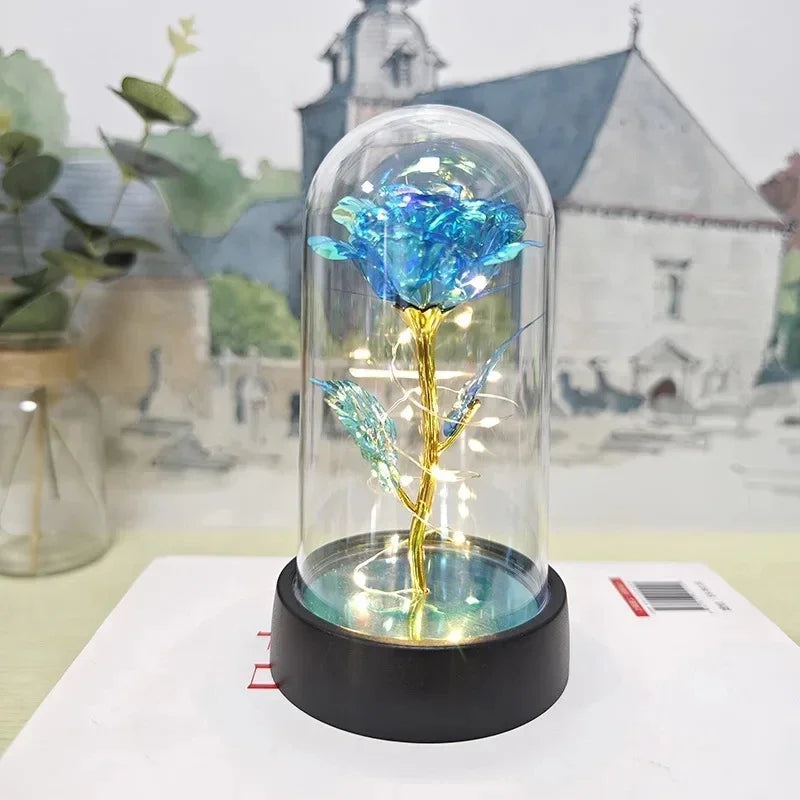 Rose Light Beautiful Realistic Looking Night Light Rose Eternal Flower Party Supplies LED Simulation Rose Flower Valentine's Day Beauty World Shop
