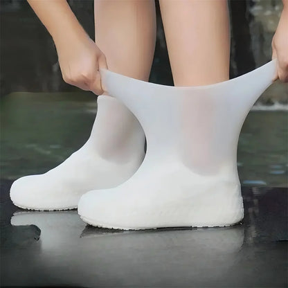 1 Pair Rubber Rain Boot Overshoes For Outdoor Use, Silicone Waterproof Shoe Covers, Rainy Day Shoe Cover, Reusable Non-Slip Rain Beauty Fashion
