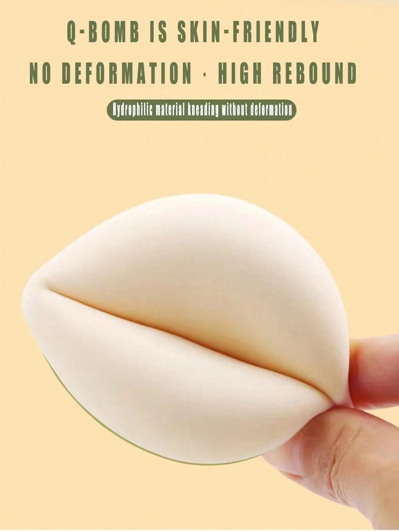1/2Pcs Soft Non-Eating Foundation Sponge Puff, High Density & Bouncy, For More Flawless Makeup. Wet & Dry Available Beauty Trend Shop