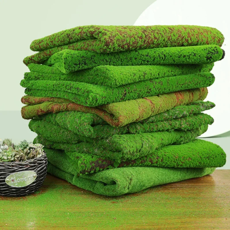 50X50cm Artificial Grass Rug Fake Moss Lawn Garden Landscape Turf Roll Festival Wedding Decoration  Mat Carpet Beauty World Shop