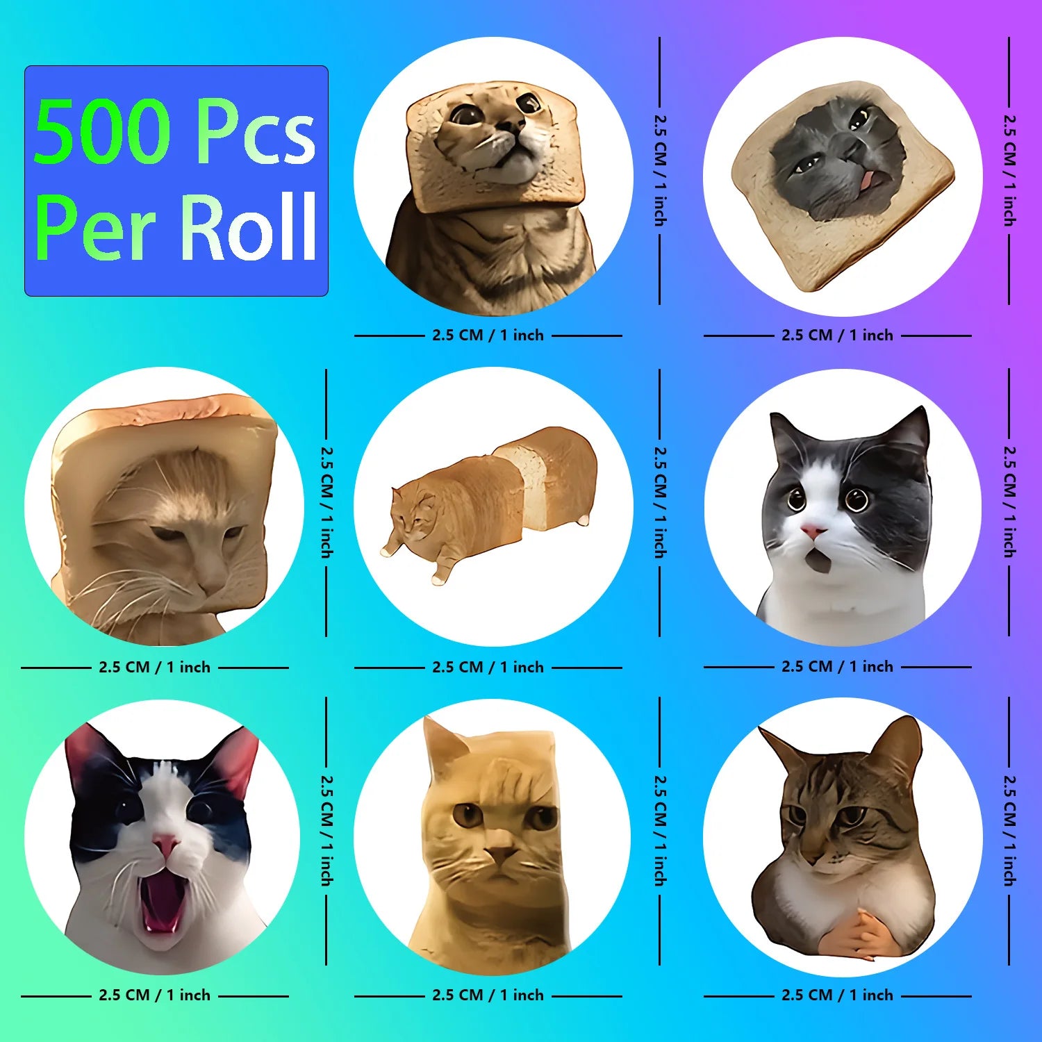 100pcs/500pcs Cartoon Meme Cat Stickers For School Reward Stickers Classroom Decor Encouragement Sticker For Student Teacher Beauty World Shop