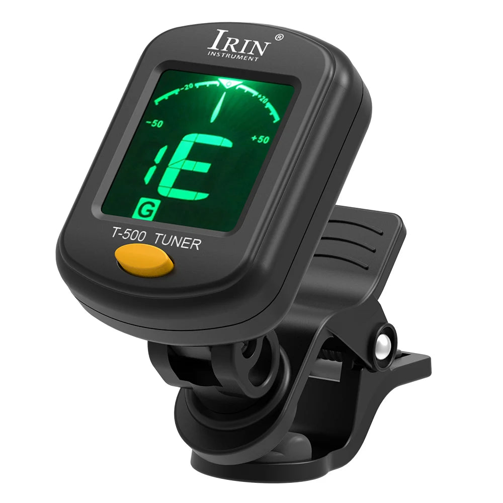 IRIN T-500 Guitar Tuner Rotatable Clip-on Tuner LCD Display for Chromatic Acoustic Guitar Bass Ukulele Guitar Parts & Accessory Beauty World Shop