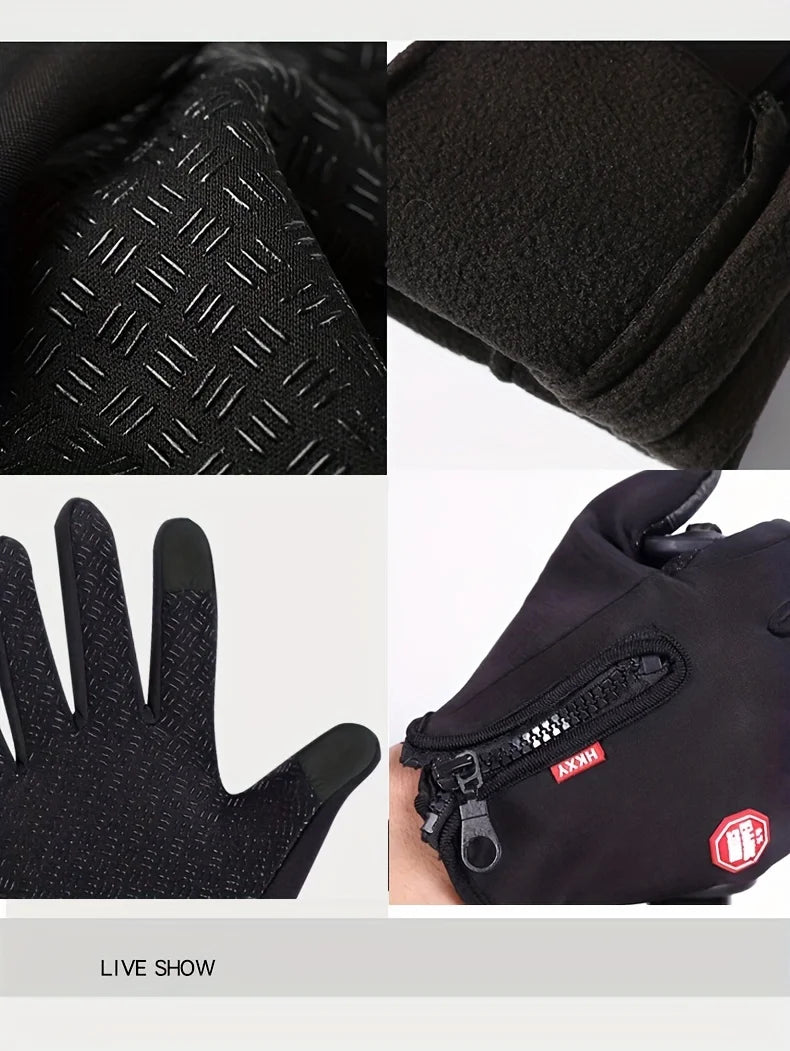 Outdoor Cycling Gloves, Bicycles for Warmth and Anti Slip in Autumn and Winter Beauty World Shop