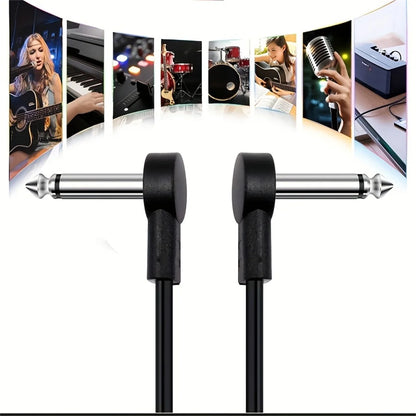 Miwayer Guitar Effect Pedal Flat Patch Cables 5 Inch Length with 1/4 Inch Right Angle Connectors Patch Cable Kit 1 Packs Beauty World Shop