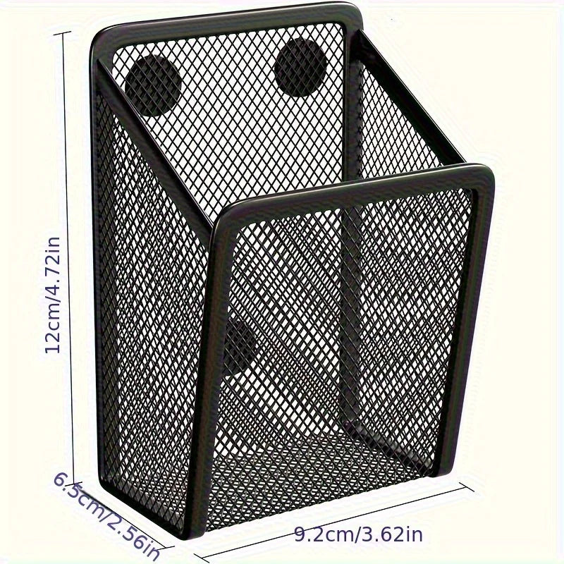 Magnetic mesh stainless steel pen holder: add a touch of fashion to your office or home Beauty World Shop
