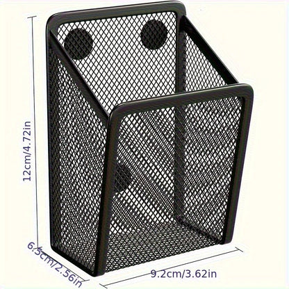 Magnetic mesh stainless steel pen holder: add a touch of fashion to your office or home Beauty World Shop