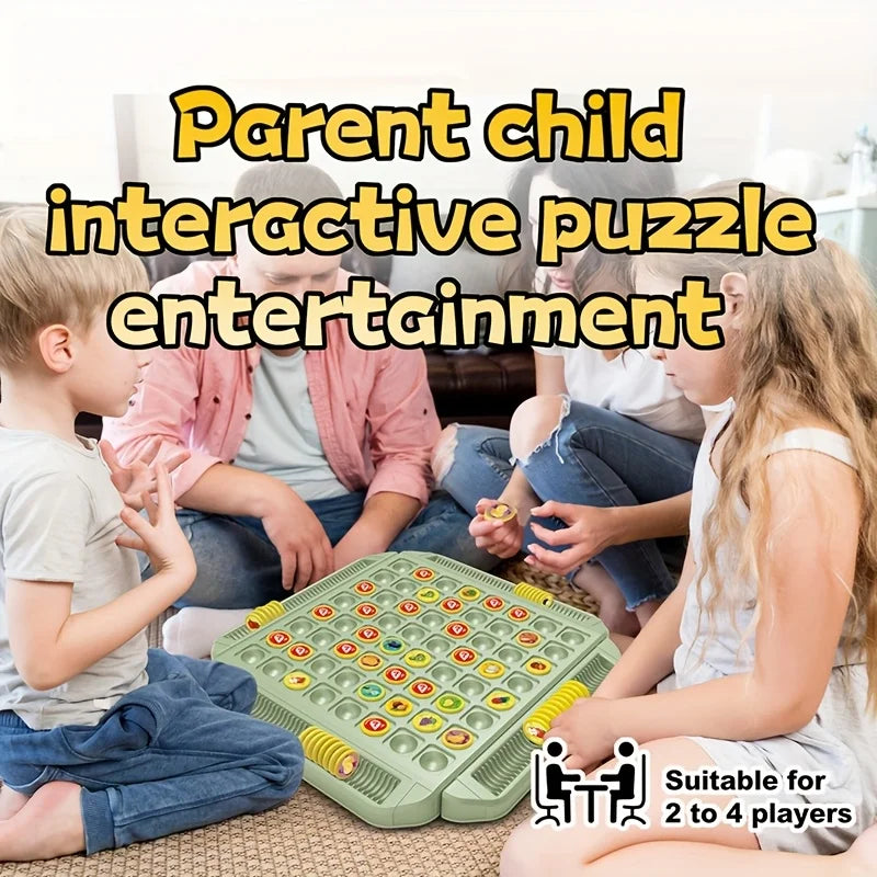 Kids' Educational Fruit Flip Memory Board Game - Creative Puzzle,2-4 Player Cooperative Strategy & Logic Training Beauty World Shop