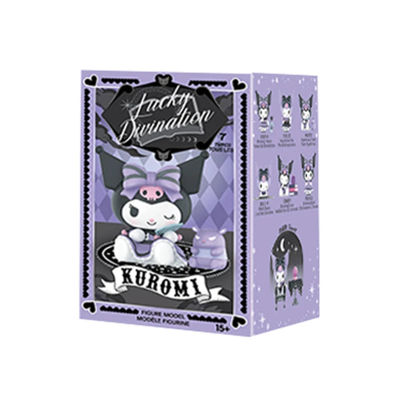 Sanrio Blind Box Cartoon Kuromi Doll Lucky Divination Anime Series Action Figure Model Doll Child Toy Desktop Decor Birthday Gif Beauty World Shop