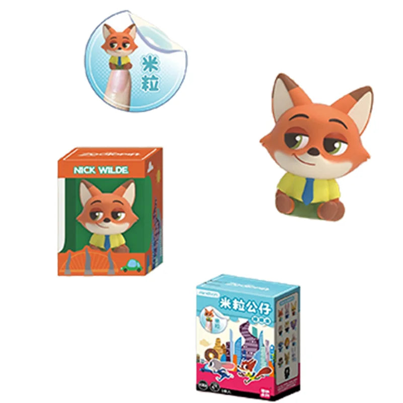JANDOOM Disney Zootopia Judy Hopps Nick Wilde Bogo Clawhauser Anime Figur Model Rice Grain Doll Blind Box Toys Birthday Gifts Beauty World Shop