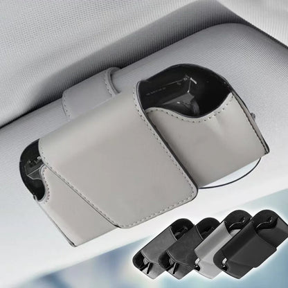 Car Glasses Case Auto Sun Visor Premium Suede Glasses Holder Wear-Resistant Sunglasses Protective Box Universal Cars Accessories Beauty World Shop