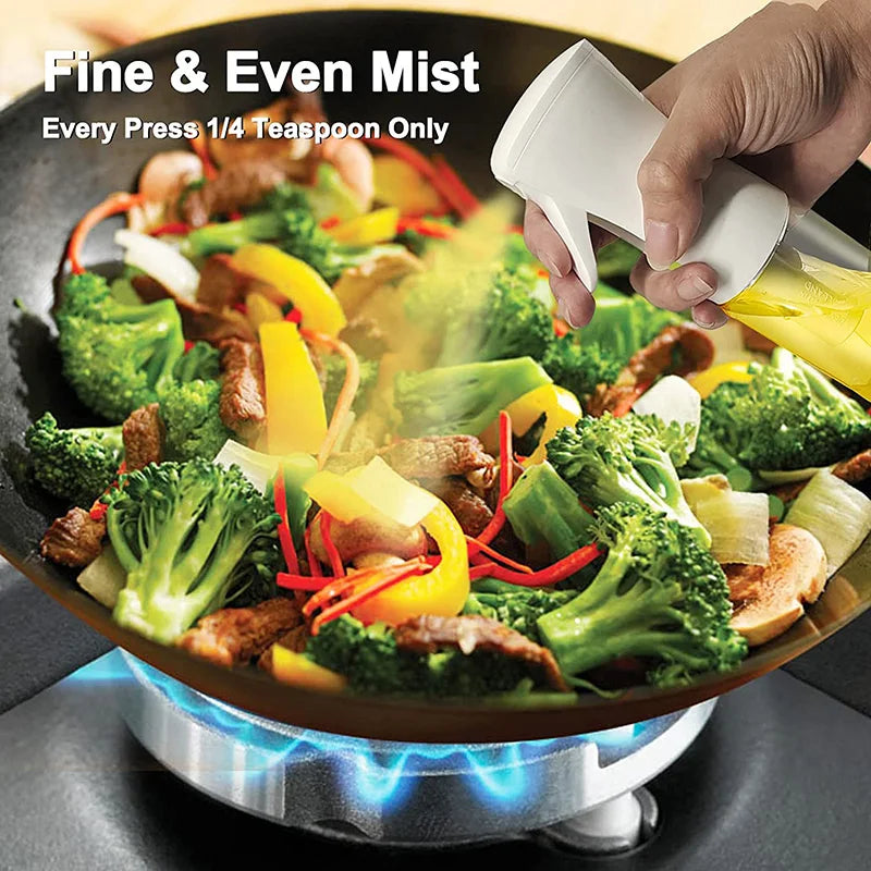 200/300/500ml Oil Spray Bottle BBQ Cooking Olive Oil Sprayer Plastic Baking Oil Spray Empty Bottle Vinegar Bottle Or  Oil brush Beauty World Shop