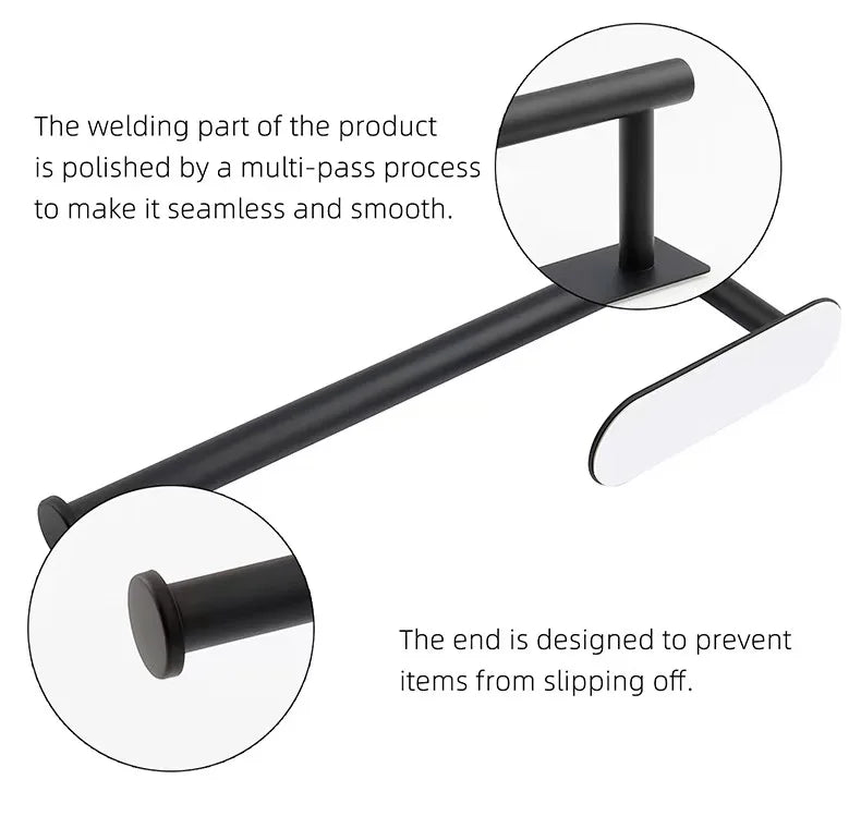 Kitchen Paper Towel Holder Adhesive Tissue Hanger Toilet Roll Paper Dispenser Cabinet Storage Napkin Rack Bathroom Accessories Beauty World Shop