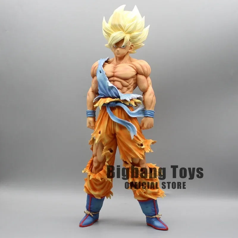 28cm Dragon Ball Z Figure Goku Anime Figures First Super Saiyan Gk Blood coating Gokou PVC Model Toys Doll Collectible Gifts Beauty World Shop