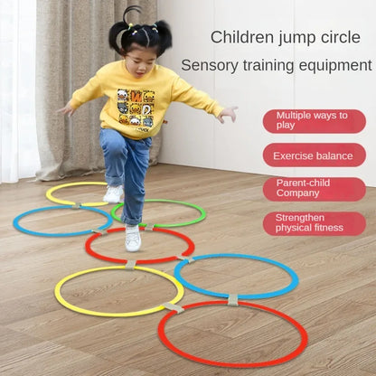 New Outdoor Kids Funny Physical Training Sport Toys Lattice Jump Ring Set Game 10 Hoops 10 Connectors for Park Play Boys Girls Beauty World Shop