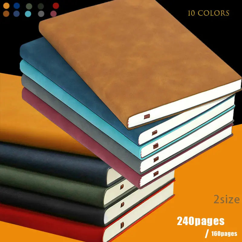 A5 A6 Sheepin Notebook Leather Office Journal Diary Notepad Stationery Student Class Lined NoteBook 160 Pages/240 Pages Beauty World Shop
