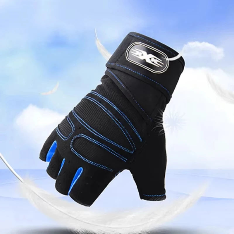 1Pair Gym Gloves for Men Women Fitness Weight Lifting Wristband Gloves Training Sports Exercise Cycling Glove Shockproof Beauty World Shop