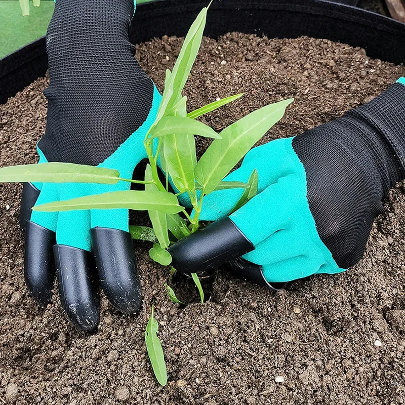 Horticultural Gloves with Claws Digging Gloves Garden Vegetable Flower Garden Planting Stab Resistant Protective Latex Gloves Beauty World Shop