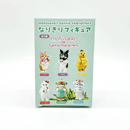 Mofusand Cats Wearing Sanrio Characters Clothes Holding Dolls Cute Figure Blind Box My Melody Kuromi Cinnomoroll Hello Kitty Beauty World Shop