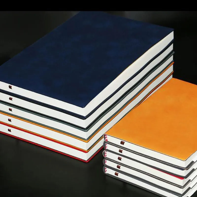 A5 A6 Sheepin Notebook Leather Office Journal Diary Notepad Stationery Student Class Lined NoteBook 160 Pages/240 Pages Beauty World Shop