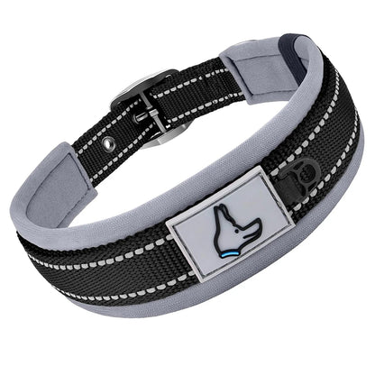 Padded Dog Collars for small Medium large Dogs Reflective Wide Pet Collars Adjustable Heavy Duty Nylon Neoprene Dog Collar Beauty World Shop