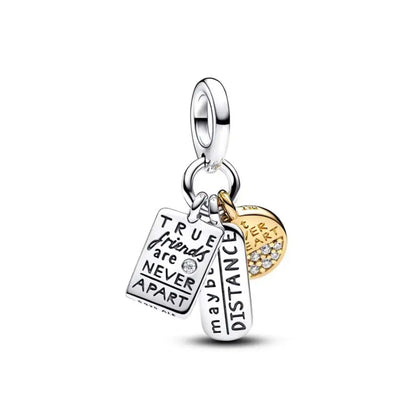 2025 New S925 Silver Spring Ball Bear Cross Pendant Suitable for Original Bracelets DIY Accessories Women's Charm Jewelry Gifts Beauty World Shop