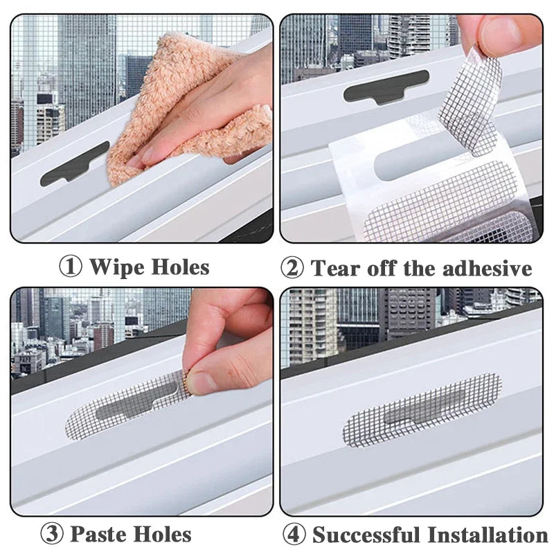1/5/10 pcs Window Screen Patch Exhaust Grille Window Door Drainage Hole Anti-mosquito Paste Mesh Screen Invisible Repair Subsidy Beauty World Shop